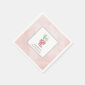 Galentinesパーティーデコールバレンタインズテーマ スタンダードカクテルナプキン (角)