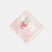 Galentinesパーティーデコールバレンタインズテーマ スタンダードカクテルナプキン (角)