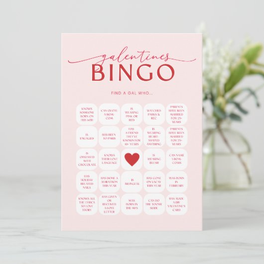 Galentines Bingo Game 招待状 (スタンド正面)