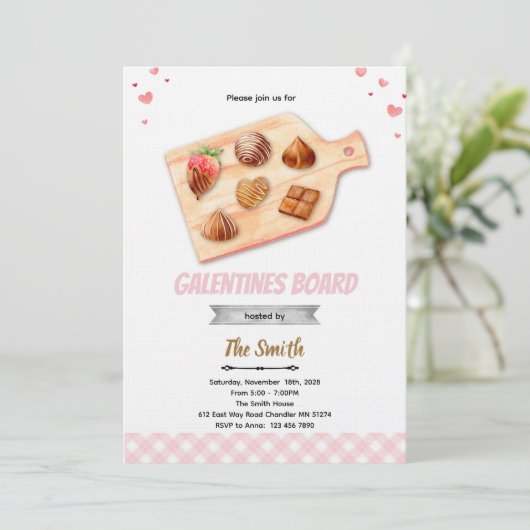 Galentine's Board Party Invitation 招待状 (スタンド正面)