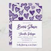 Galentines bridalシャワーモダン招待 招待状 (正面/裏面)