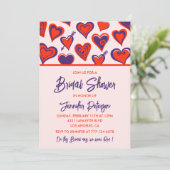 Galentines bridalシャワー招待Sweetheart 招待状 (スタンド正面)