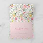 Galentine's Dayフローラ2 photo collage pink xoxo シーズンカード (内部)