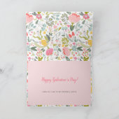 Galentine's Day写真ピンクxoxoフローラ シーズンカード (内部)