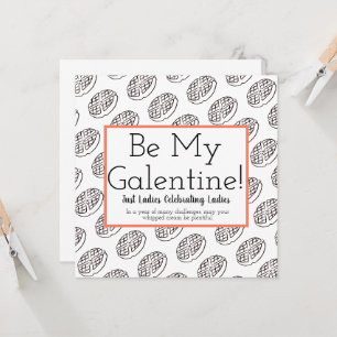 Galentine's Day編集可能グリーティングカード カード