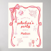 Galentine's Day パーティーダウンロードウェルカム ポスター (正面)