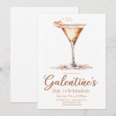 Galentine's Day パーティー招待状 招待状 (正面/裏面)