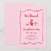 Galentine's Day Brunch 招待状 (正面/裏面)