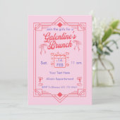 Galentine's Day Brunch Girls Party Invitation シーズンカード (スタンド正面)