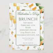 Galentines Day Brunch Mimosas Elegant 招待状 (正面/裏面)