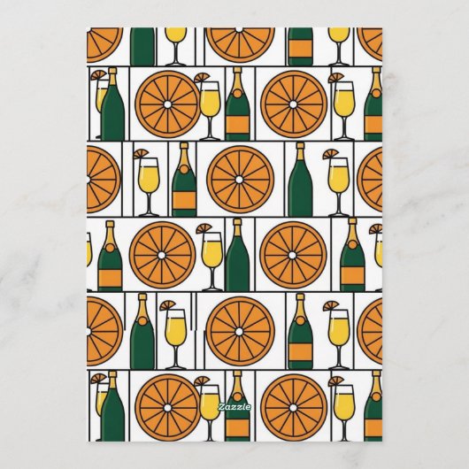 Galentines Day Brunch Mimosas Retro 招待状 (裏面)