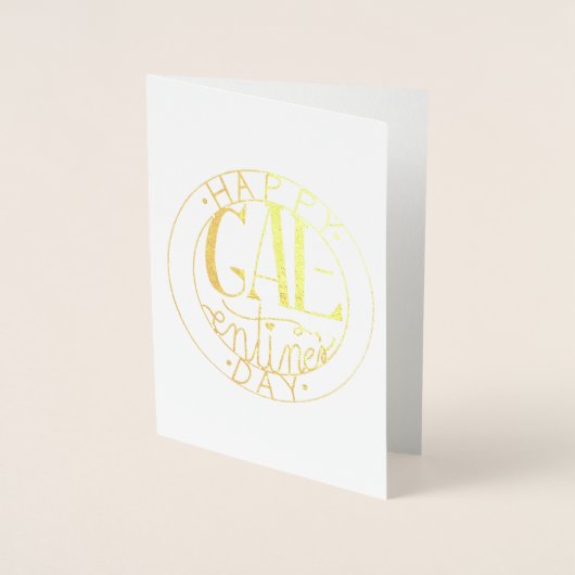 Galentine's Day Foil Greeting Card 箔カード (正面)