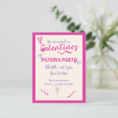 Galentine's Day Girls Pajama Party Invitation シーズンポストカード (スタンド正面)