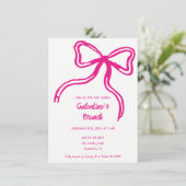Galentine's Day hand drawn bow pink招待状 招待状 (スタンド正面)