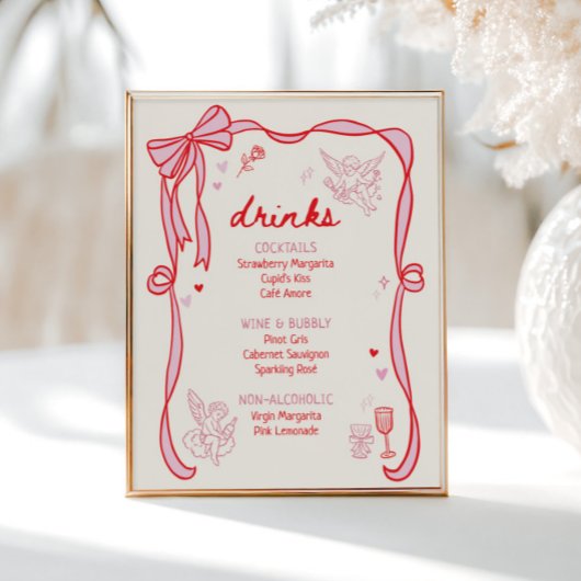 Galentine's Day Party Downloadable Drinks ポスター