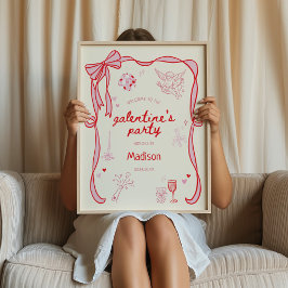 Galentine's Day Party Downloadable Welcome  ポスター