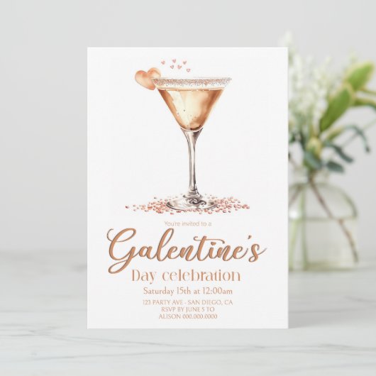  Galentine's Day party Invitation 招待状 (スタンド正面)