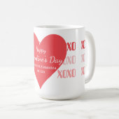 Galentine's Day Personalized Pink and Red コーヒーマグカップ (正面右)