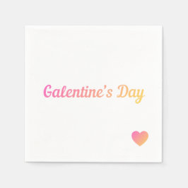 Galentines Day Pink Ombre Party スタンダードカクテルナプキン