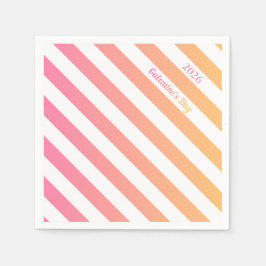 Galentines Day Pink Ombre Party Customize スタンダードカクテルナプキン