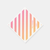 Galentines Day Pink Ombre Party Customize スタンダードカクテルナプキン (角)