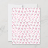 Galentine's day Pink Ribbon Bow Girly modern 招待状 (裏面)