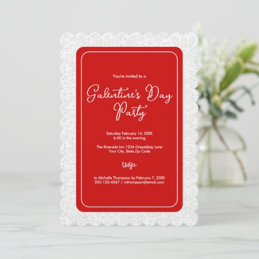 Galentine's Day Red Party 招待状 (スタンド正面)