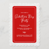 Galentine's Day Red Party 招待状 (正面)