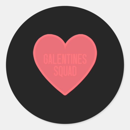 Galentines Day Squad Bff Valentines Day Friendship ラウンドシール (正面)