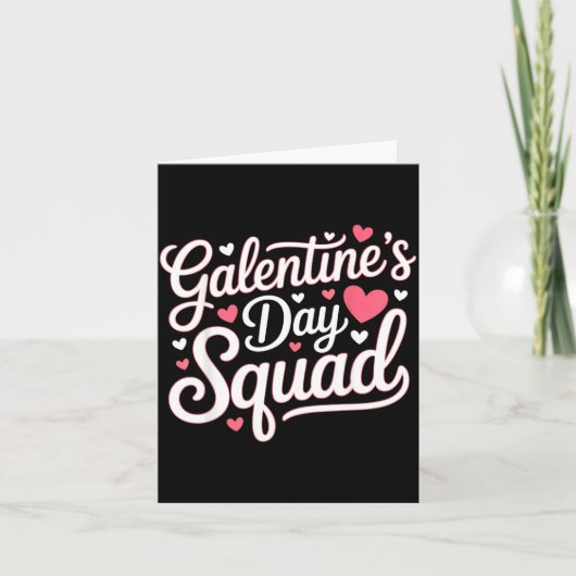 Galentine's Day Squad For Friends Festive Ladies V カード (正面)