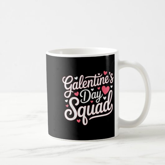 Galentine's Day Squad For Friends Festive Ladies V コーヒーマグカップ (右)