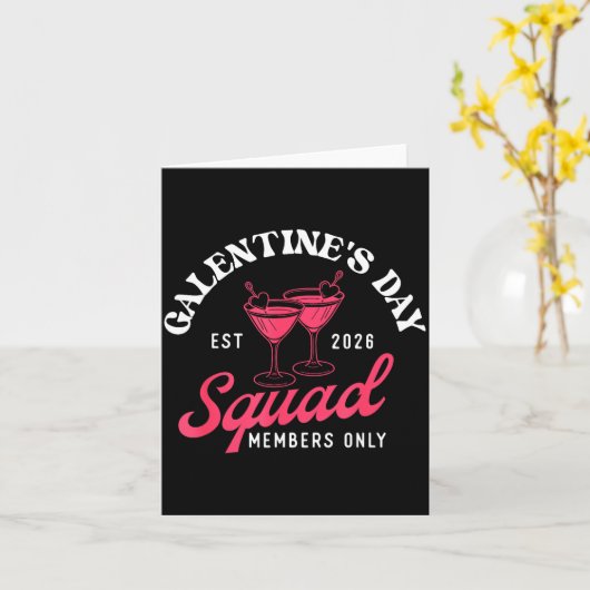 Galentine's Day Squad - Galentine's Day Gals Siste カード (黄色い花)