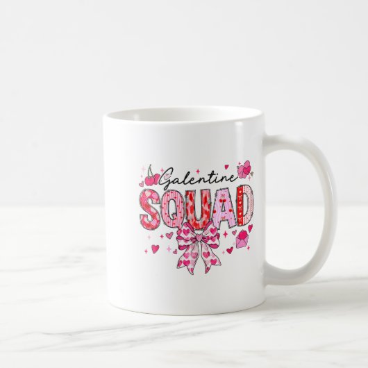 Galentines Day Women Galentines Squad Funny Valent コーヒーマグカップ (右)