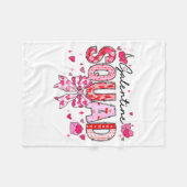 Galentines Day Women Galentines Squad Funny Valent フリースブランケット (正面(横))