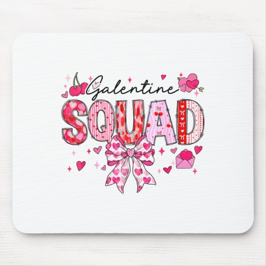 Galentines Day Women Galentines Squad Funny Valent マウスパッド (正面)