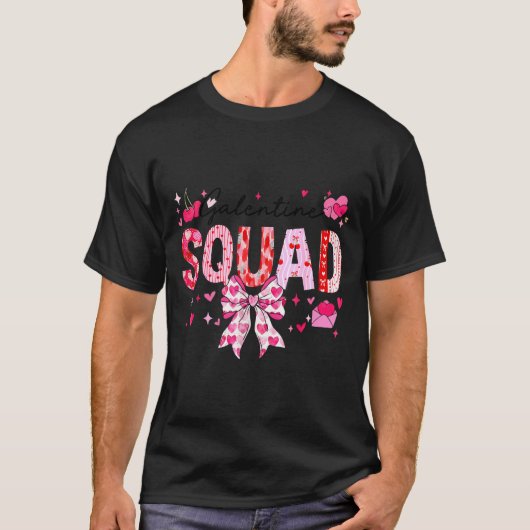 Galentines Day Women Galentines Squad Funny Valent Tシャツ (正面)