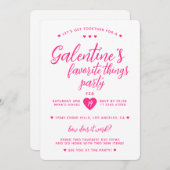Galentine's Favorite Things Party 招待状 (正面/裏面)