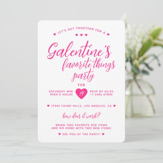 Galentine's Favorite Things Party 招待状 (スタンド正面)