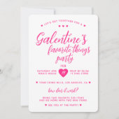Galentine's Favorite Things Party 招待状 (正面)