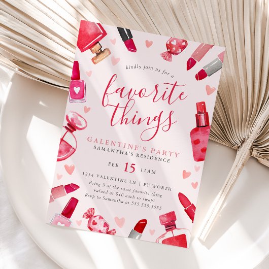 Galentine's Favorite Things Party 招待状