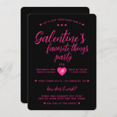 Galentine's Favorite Things Valentine's Party 招待状 (正面/裏面)