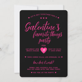 Galentine's Favorite Things Valentine's Party 招待状