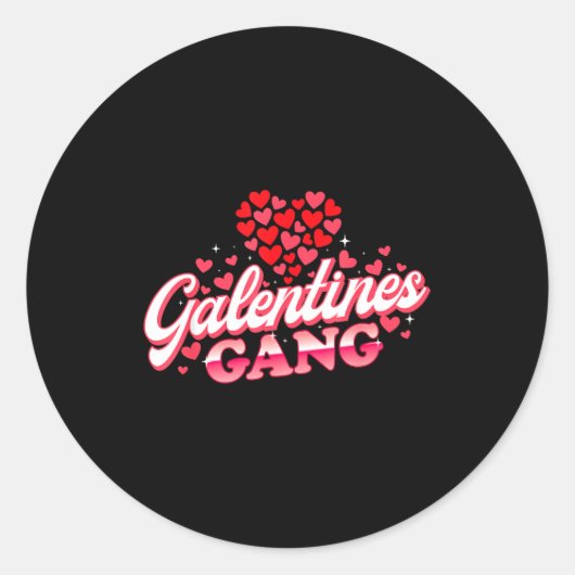 Galentines Gang - Galentine's Day Gals Sisterhood  ラウンドシール (正面)