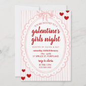 Galentine's Girls Night Invitation Template 招待状 (正面)