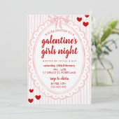 Galentine's Girls Night Invitation Template 招待状 (スタンド正面)