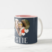 Galentines I Love My Bestie パーソナライズされた Photo ツートーンマグカップ (正面右)