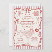 Galentines Pajama Party Girls Valentines Party 招待状 (正面)