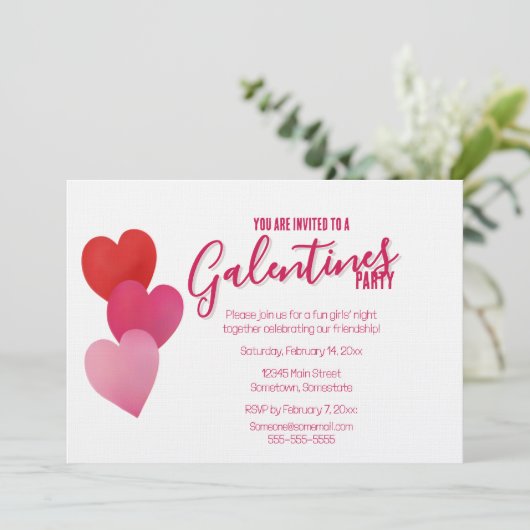 Galentines Party with 3 Hearts 招待状 (スタンド正面)