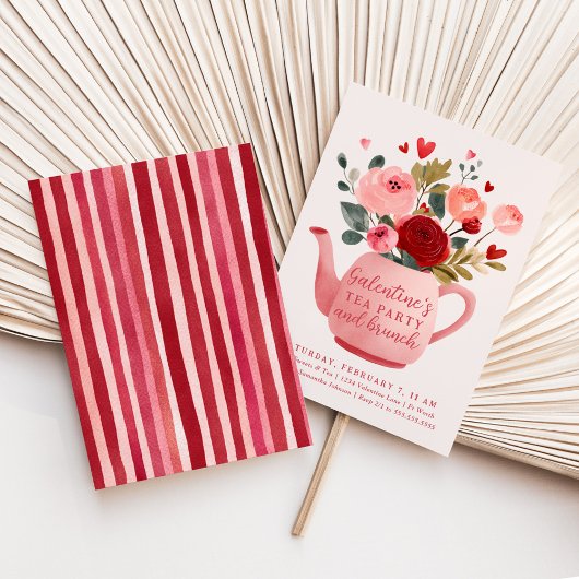 Galentine's Tea Party & Brunch Valentine's 招待状