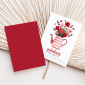 Galentine's Tea Party Teapot Floral  招待状